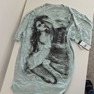 Artistic Print Light Blue Tee